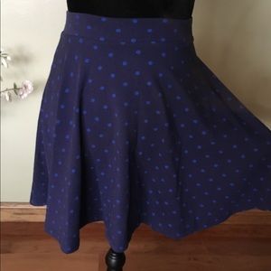 Navy Blue Womens Casual Skater Skirt